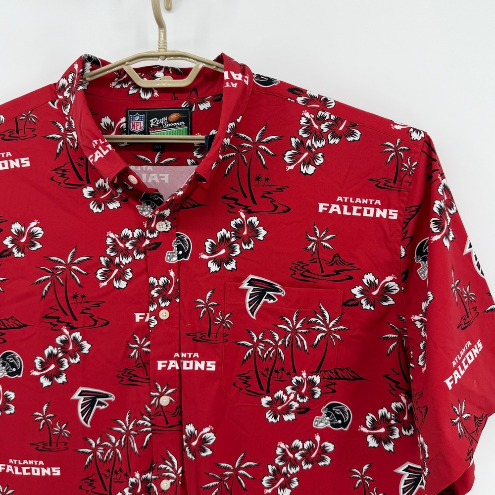 NEW Reyn Spooner Atlanta Falcons NFL Performance Hawaiian Shirt Floral Mens‎ 3XL